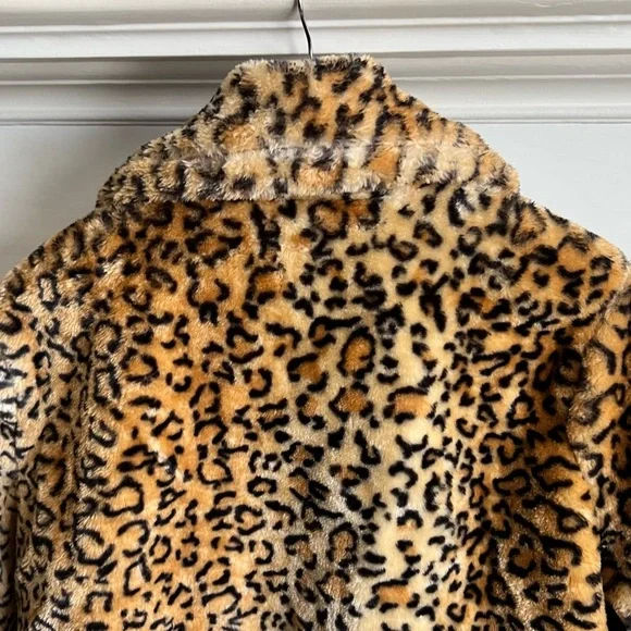π NWT Leopard FOREVER 21 Gorgeous SOFT Fluffy FAUX FUR Baddie COAT Jacket 3X - Picture 7 of 16